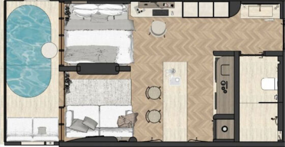 Solea apartman alaprajz - Azoria Living